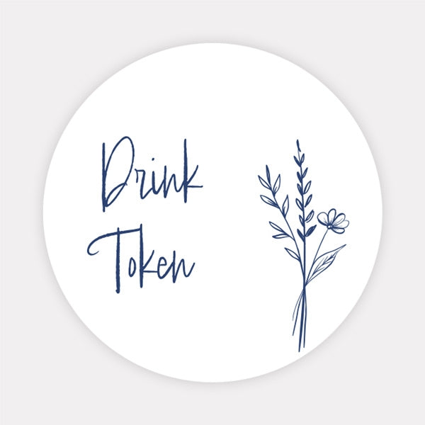 Modern Sprig - Iridescent Drink Tokens - Pack of 30