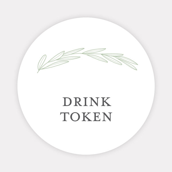 Olive Branch - Drink Tokens - Pack of 30
