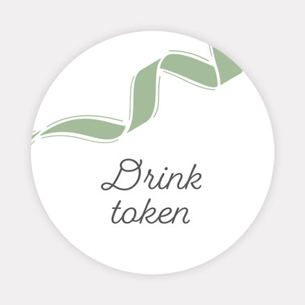 Ribbon Border - Drink Tokens - Pack of 30