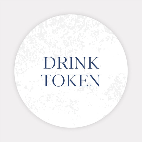 Textured Simplistic Monogram - Iridescent Drink Tokens - Pack of 30