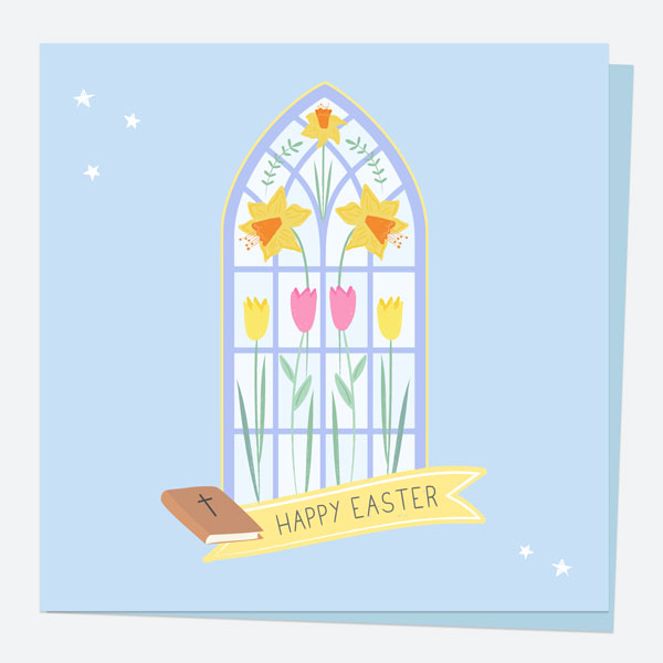 Easter Card - Stained Glass Window