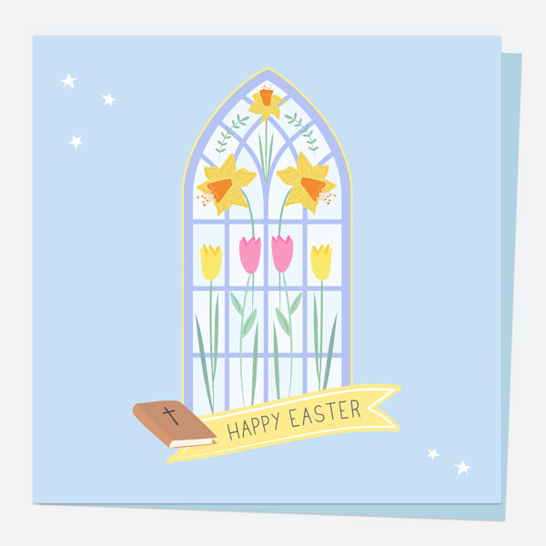 Easter Card - Stained Glass Window - Fast Delivery at Dotty About Paper