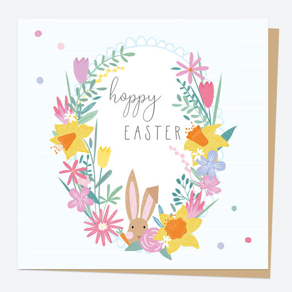 Easter Card - Bunny Floral Frame