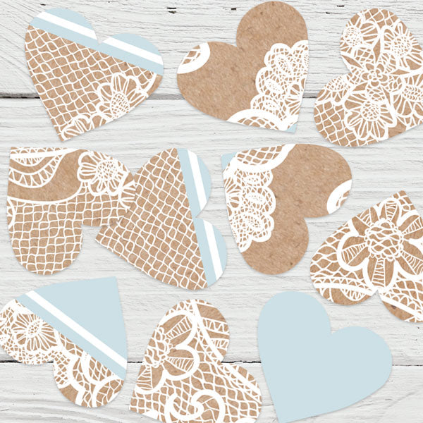 Elegant Lace - Heart Table Confetti