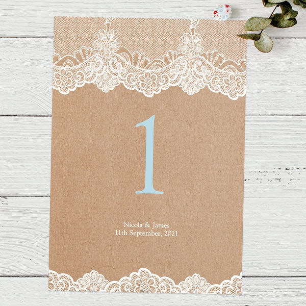 Elegant Lace Table Name/Number