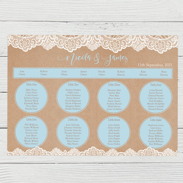 Elegant Lace Table Plan