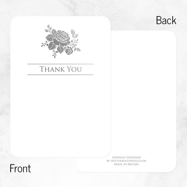 Foil Anniversary Thank You Cards - Elegant Rose