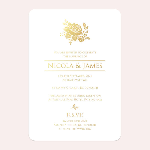 Elegant Rose Foil Sample