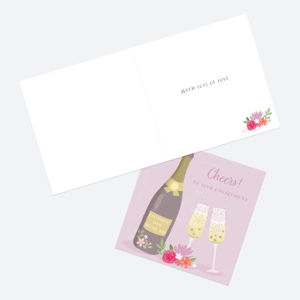 Engagement Card - Drinks - Champagne Engagement