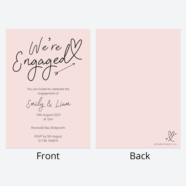Engagement Party Invitations - Heart Typography