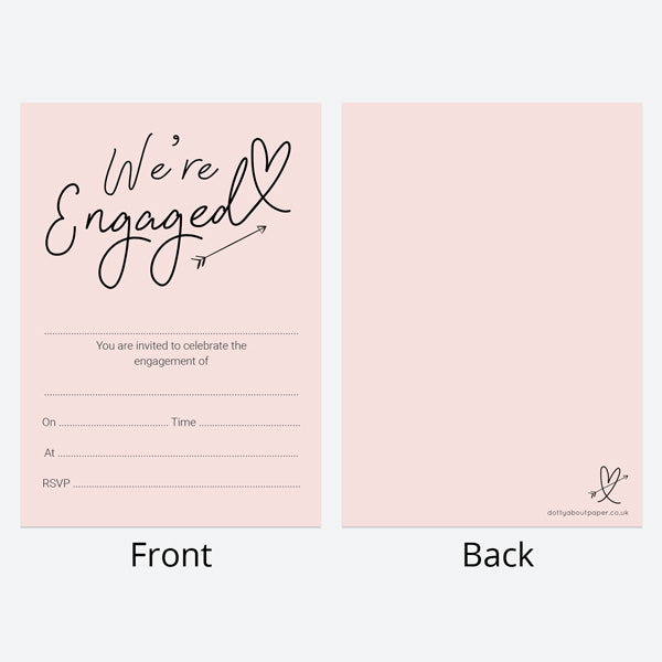 Engagement Party Invitations - Heart Typography
