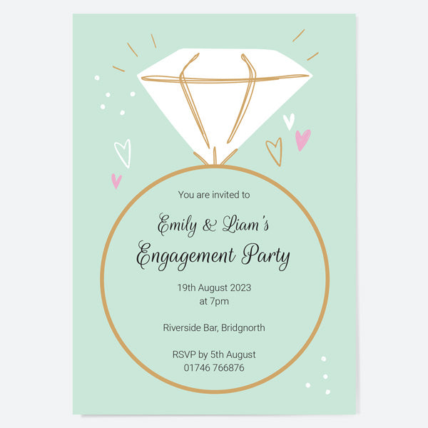 Engagement Party Invitations - Nice Ring To It