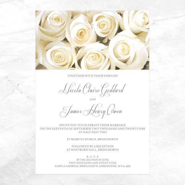 English Roses Wedding Invitation