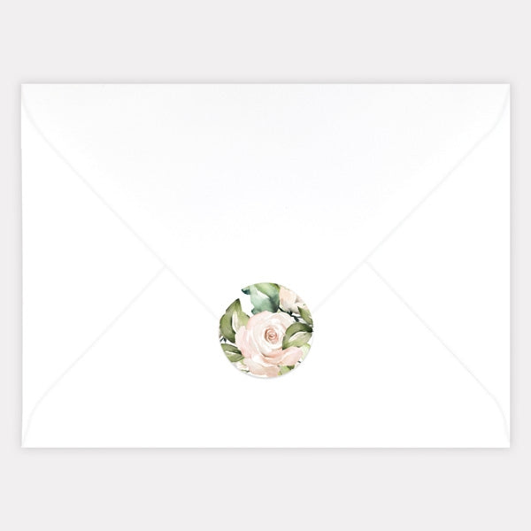 Cream Roses Envelope Seal - Pack of 70