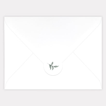 Eucalyptus Heart Envelope Seal - Pack of 70
