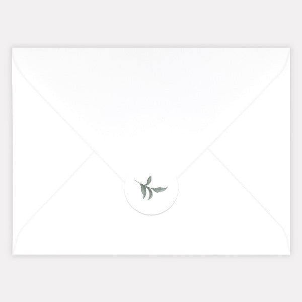 Eucalyptus Heart Envelope Seal - Pack of 70