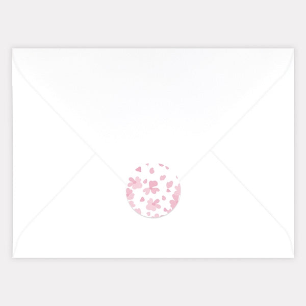 Falling Flowers Envelope Seal - Pack of 70