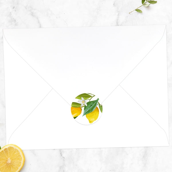 Lemon Citrus Envelope Seal - Pack of 70