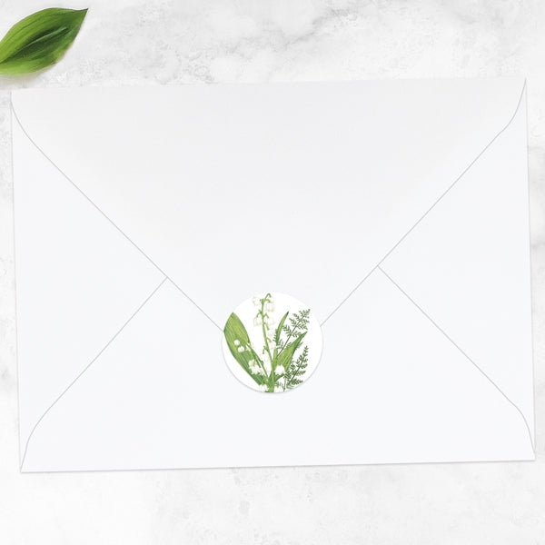 Lily of the Valley Envelope Seal - Pack of 70