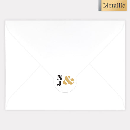 Metallic Ampersand Metallic Envelope Seal - Pack of 70