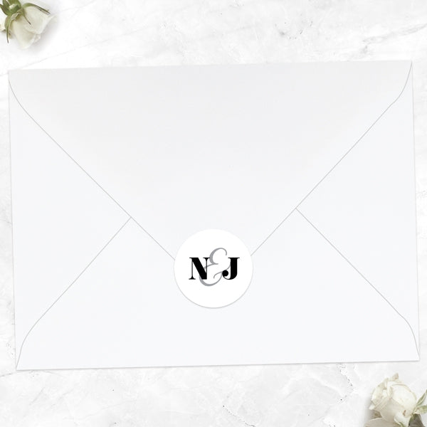 Minimalist Typography Envelope Seal - Pack of 70