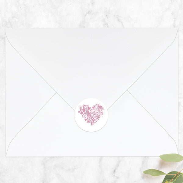 Ornate Heart - Wedding Envelope Seals