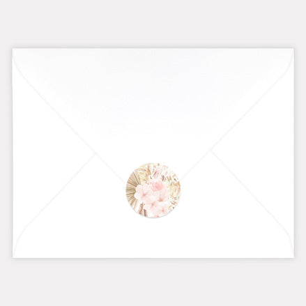 Pampas Floral Envelope Seal - Pack of 70