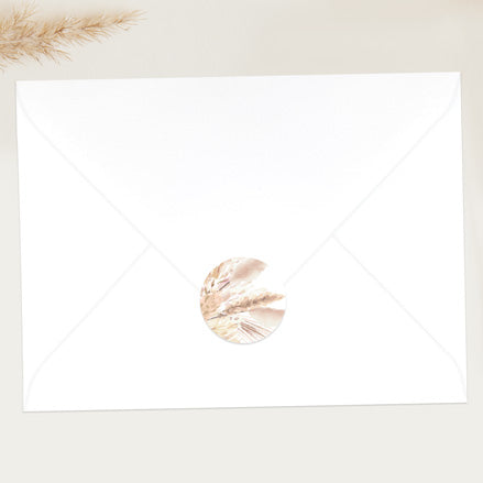 Pampas Grass Envelope Seal - Pack of 70
