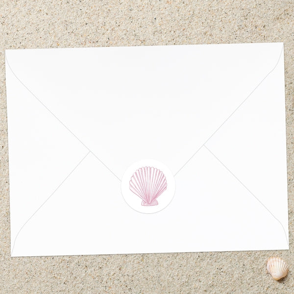Pretty Seashells Envelope Seal - Pack of 70