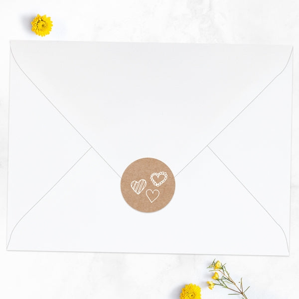 Rustic Wedding Charm Envelope Seal - Pack of 70
