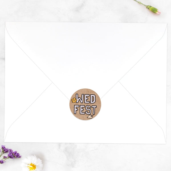Summer Wedfest Envelope Seal - Pack of 70