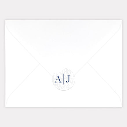 Textured Simplistic Monogram Envelope Seal - Pack of 70