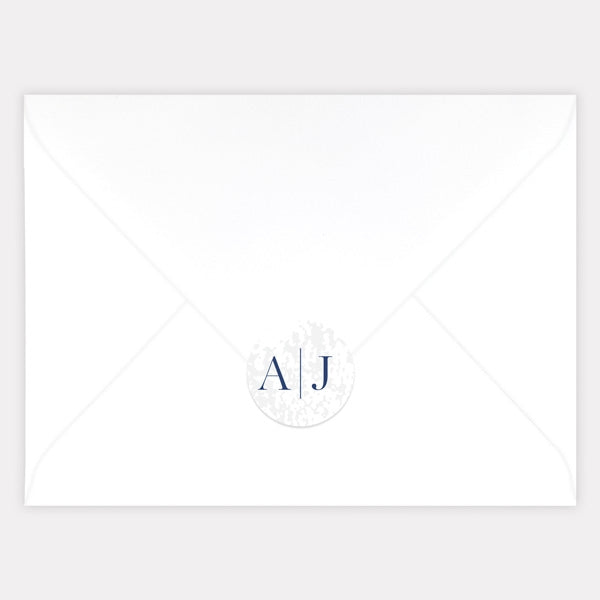 Textured Simplistic Monogram Envelope Seal - Pack of 70