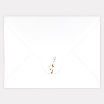 Watercolour Pussy Willow Envelope Seal - Pack of 70