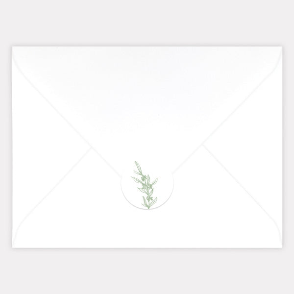 Meadow wedding envelope stickers