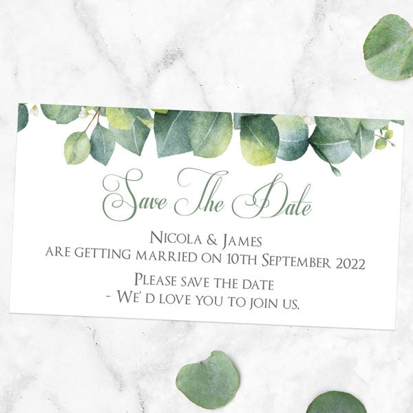 Eucalyptus Garland Save the Date Magnets