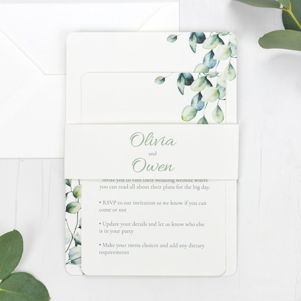 category header image Eucalyptus - Wedding Invitation & Information Card Suite