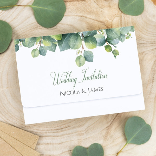 category header image Eucalyptus Garland - Tri Fold Wedding Invitation & RSVP