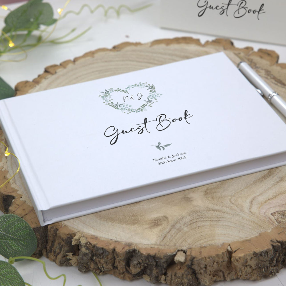 Eucalyptus Heart - Wedding Guest Book