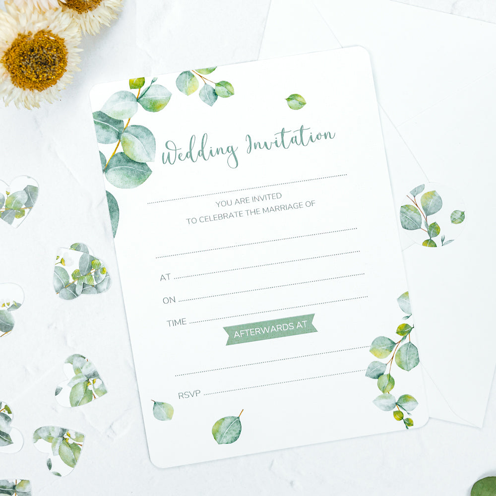 Eucalyptus - Ready to Write Wedding Invitations