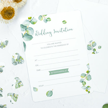 Eucalyptus - Ready to Write Wedding Invitations