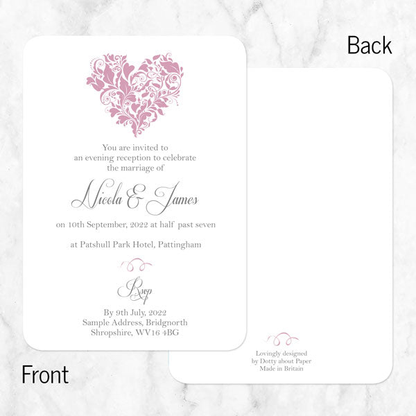 Ornate Heart - Evening Invitations