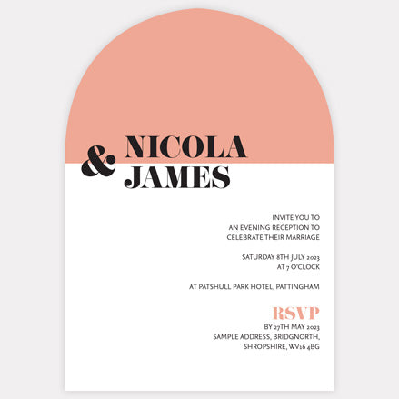 Colour Block Typography - Evening Invitation