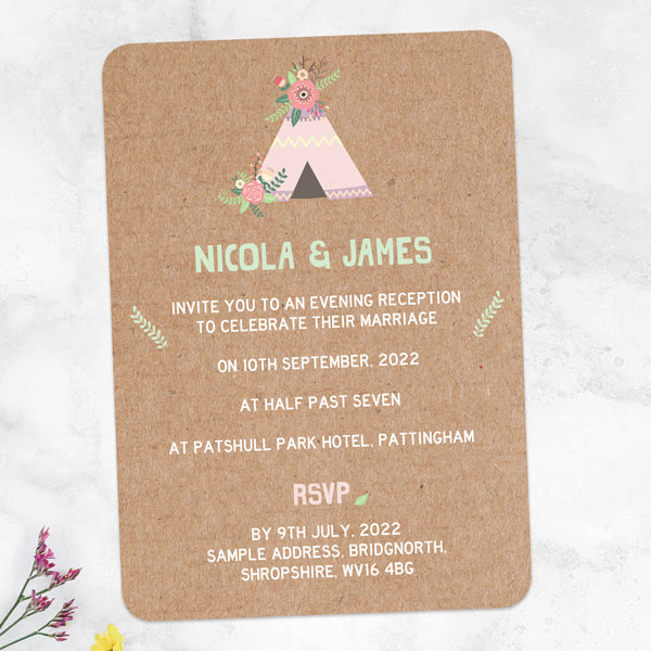 Festival Teepee - Evening Invitations