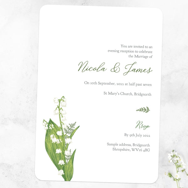 Lily of the Valley - Iridescent Evening Invitation