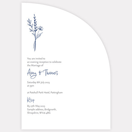 Modern Sprig - Iridescent Evening Invitation