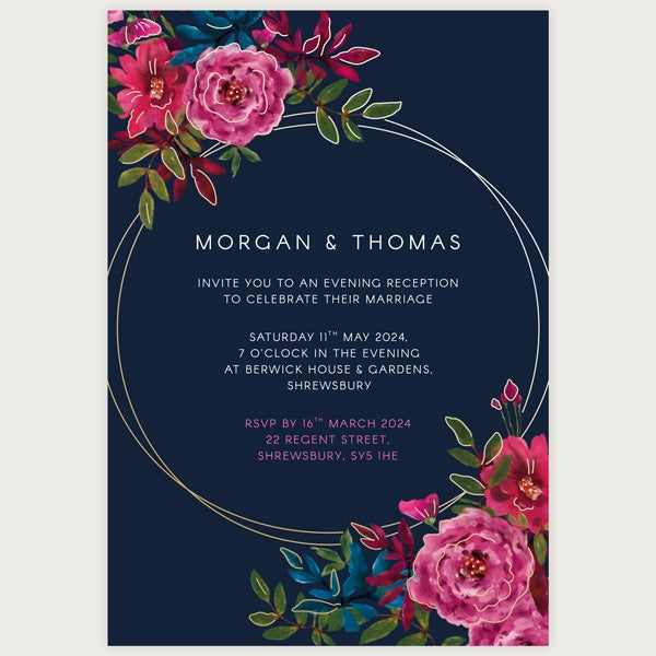 Opulent Glam - Foil Evening Invitation