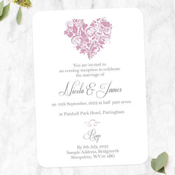 Ornate Heart - Evening Invitations