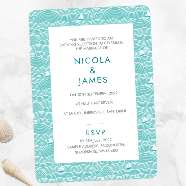 Sail Away With Me - Evening Invitations
