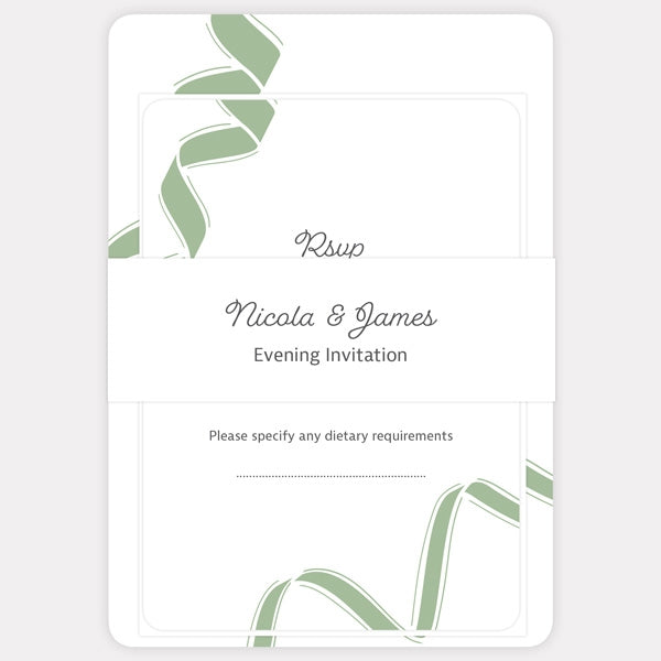 Ribbon Border - Boutique Evening Invitation & RSVP
